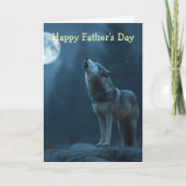 A Howling Wolf Father's Day Kaart (Voorkant)