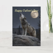 A Howling Wolf Father's Day Kaart (Voorkant)