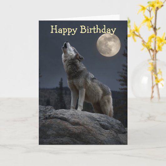 A Howling Wolf Kaart (Gele Bloem)