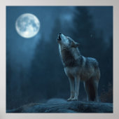 A Howling Wolf Poster (Voorkant)