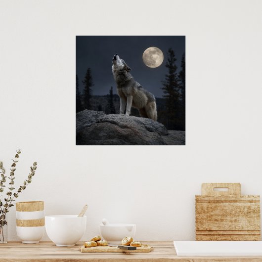 A Howling Wolf Poster (Keuken)