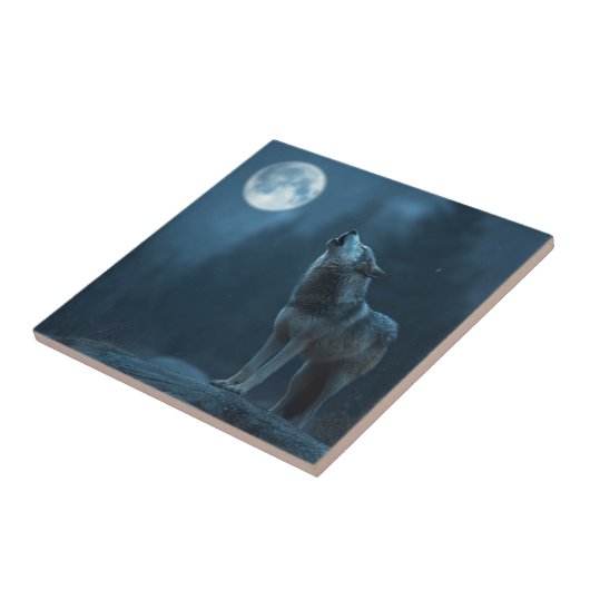 A Howling Wolf Tegeltje (Zijkant)