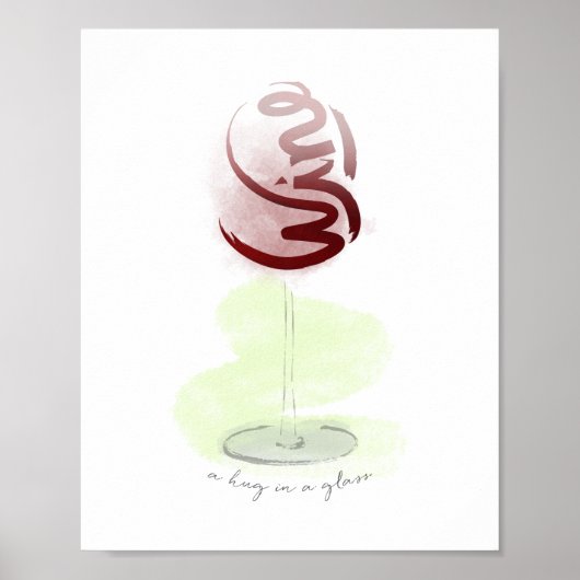 A Hug in een glas Poster (Voorkant)