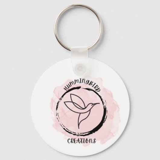 A hummingbird design for a logo on a keychain (Voorkant)