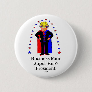 A Humorous Likeness of President Trump. Ronde Button 5,7 Cm