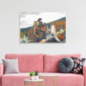 A Huntsman and Dogs Winslow Homer Circa 1891 Canvas Afdruk (Insitu (Woonkamer))