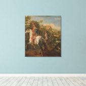 A Hussar op horseback, 1773 Canvas Afdruk (Insitu (Houten vloer))