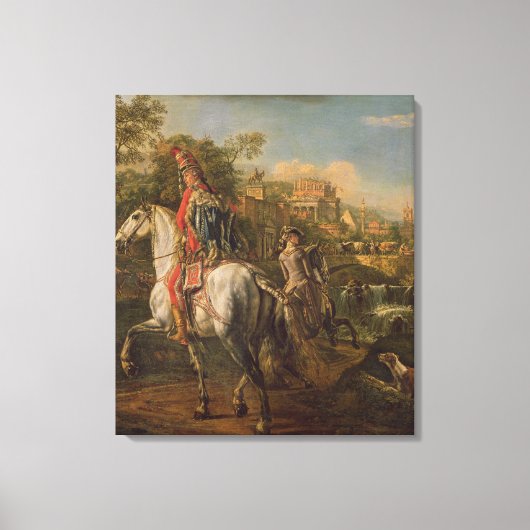 A Hussar op horseback, 1773 Canvas Afdruk (Voorkant)