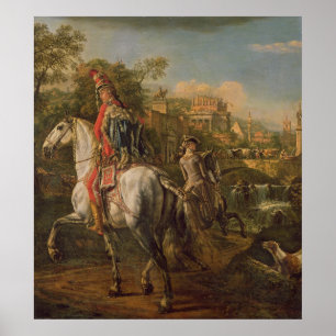 A Hussar op horseback, 1773 Poster