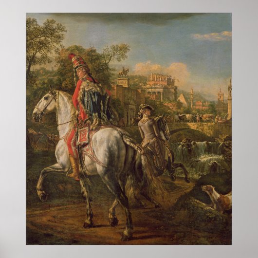 A Hussar op horseback, 1773 Poster (Voorkant)