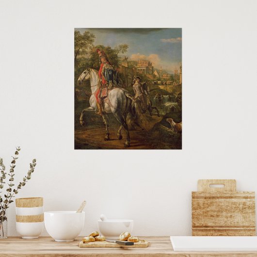 A Hussar op horseback, 1773 Poster (Keuken)