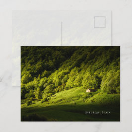A hut in the valley, Asturias travel Briefkaart