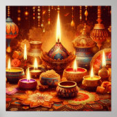 A.I. Dewali Candles Poster (Voorkant)