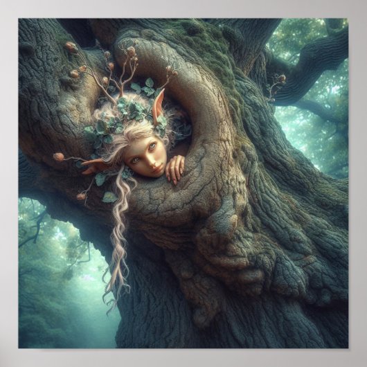 A.I. Dryad in Tree Poster (Voorkant)