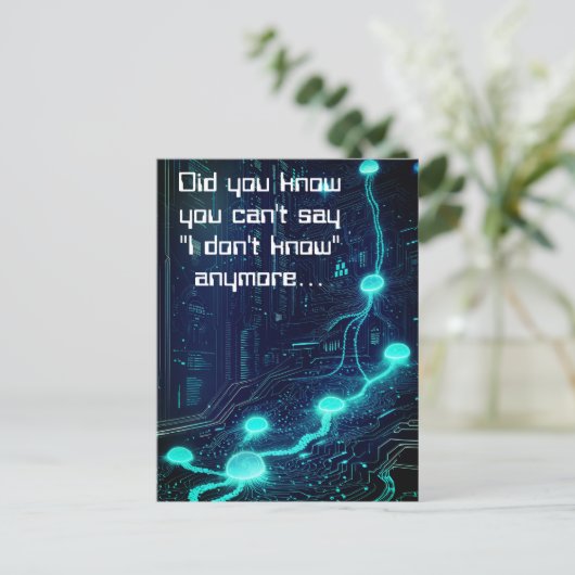 A.I. Essentiële kracht van intelligente AI-databas Feestdagenkaart (Staand voorkant)