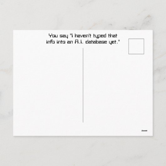 A.I. Essentiële kracht van intelligente AI-databas Feestdagenkaart (Achterkant)