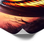 A.I. Evil Burning Jack-o'-lantaarn Poster (Hoek)