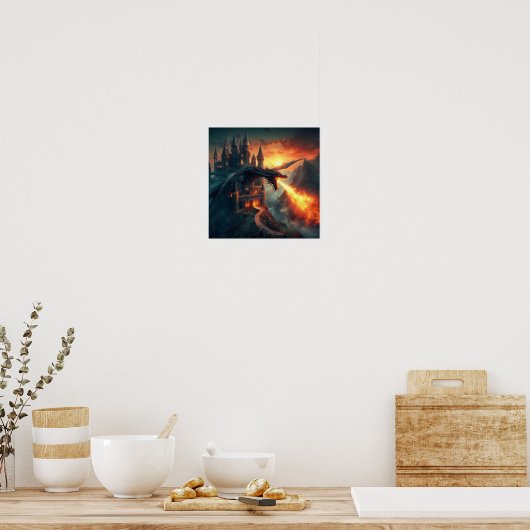 A.I. Fire Breathing Drake Poster (Keuken)