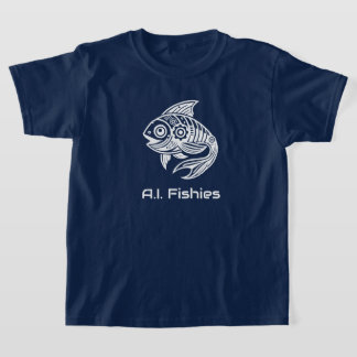 A.I. Fishies [Bewerkbare tekst] White Design Shirt