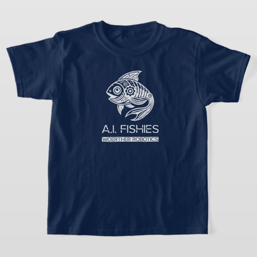 A.I. Fishies Woerther Robotics White Design Shirt (Laagn)