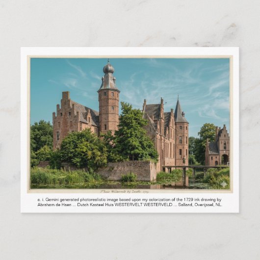 a. i. Gemini genereerde Kasteel WESTERVELT. Briefkaart (Voorkant)