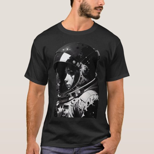 A.I. Generated Astronaut T-shirt (Voorkant)