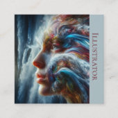 A.I. Godin van Water Vierkante Visitekaartje (Voorkant)