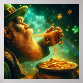 A.I. Leprechaun Creëer een pot goud Poster