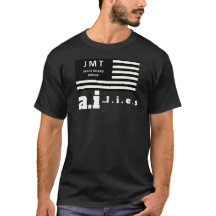 A.I. LEUGENS. Basic Donkere T-Shirt