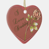 A I Love Dad Heart Keramisch Ornament (Rechts)