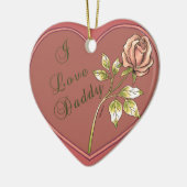 A I Love Dad Heart Keramisch Ornament (Links)