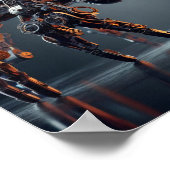 A.I. Macro van een robotspin Poster (Hoek)