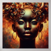 A.I. Mooie jonge vrouw Poster (Voorkant)