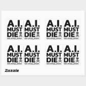 A.I. Must Die™ Logo (Bold Font) Stickers (Vel)
