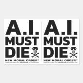 A.I. Must Die™ Logo (Bold Font) Stickers (Voorkant)