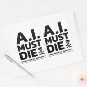 A.I. Must Die™ Logo (Bold Font) Stickers (Envelop)