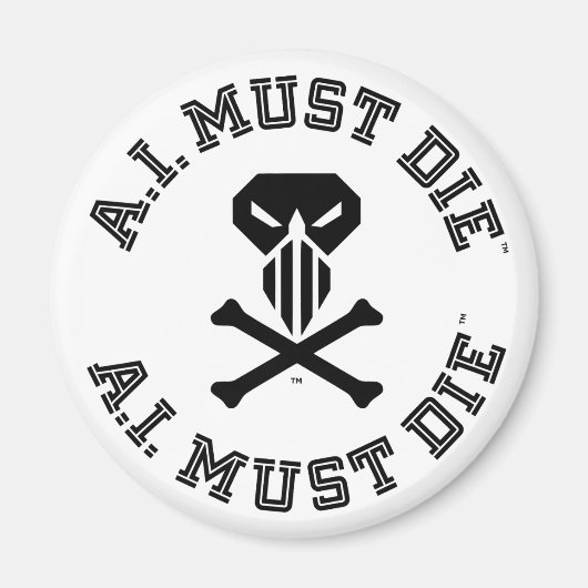A.I. Must Die™ Logo (College Font) magneet (Voorkant)