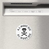 A.I. Must Die™ Logo (College Lettertype) Magneet (Insitu (Vaatwasser))