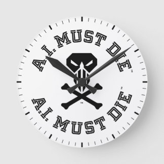 A.I. Must Die™ Logo (College Lettertype) Wandklok