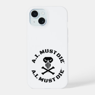 A.I. Must Die™ Logo (Military Font) iPhone Case iPhone 15 Case