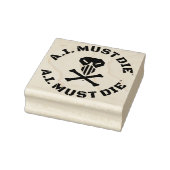 A.I. Must Die™ Logo (Military Font) Rubberstempel (Stempel)