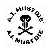 A.I. Must Die™ Logo (Military Font) Rubberstempel (Afrduk)