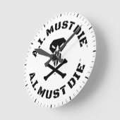A.I. Must Die™ Logo (Military Font) wandklok (Hoek)