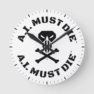 A.I. Must Die™ Logo (Military Font) wandklok