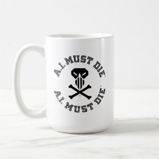 A.I. Must Die™ Logo Mok (Universiteitslettertype)