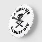 A.I. Must Die™ Logo (Vet Lettertype) Wandklok (Hoek)