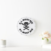 A.I. Must Die™ Logo (Vet Lettertype) Wandklok (Huis)