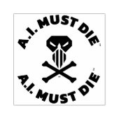 A.I. Must Die™ Logo (Vet Schrift) Stempel (Afrduk)