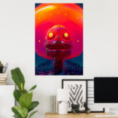 A.I. New Dawn Psychedelic Sci-Fi Dream Poster (Thuiskantoor)
