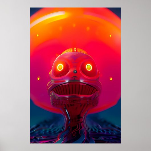 A.I. New Dawn Psychedelic Sci-Fi Dream Poster (Voorkant)